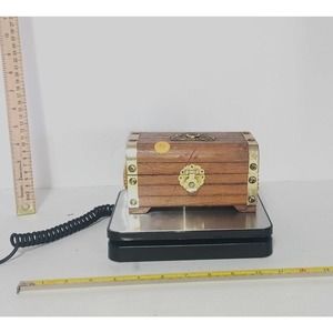 Wood and golden painted Jeweler box chest